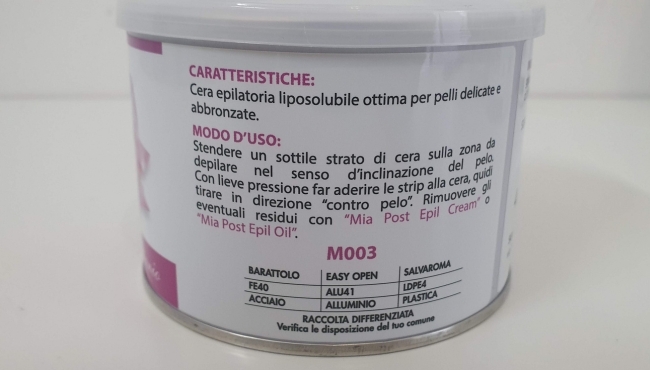 Cera Liposolubile Mia da 400ml alle Rose e Biossido di Titanio